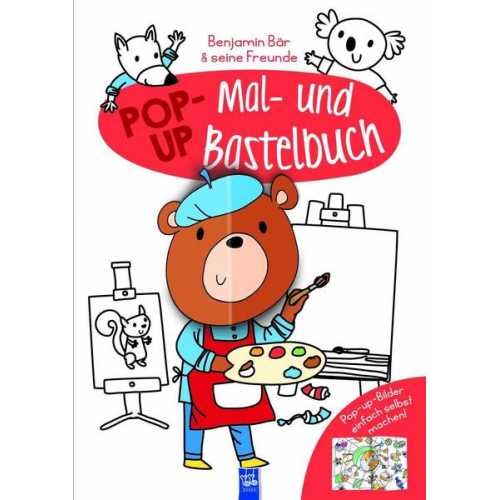 Pop-Up Mal- und Bastelbuch Bär