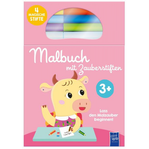 Malbuch mit Zauberstiften 3 + (pink)