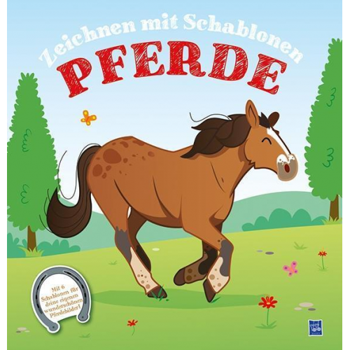 Zeichnen mit Schablonen - Pferde