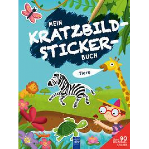 Mein Kratzbild-Stickerbuch - Tiere