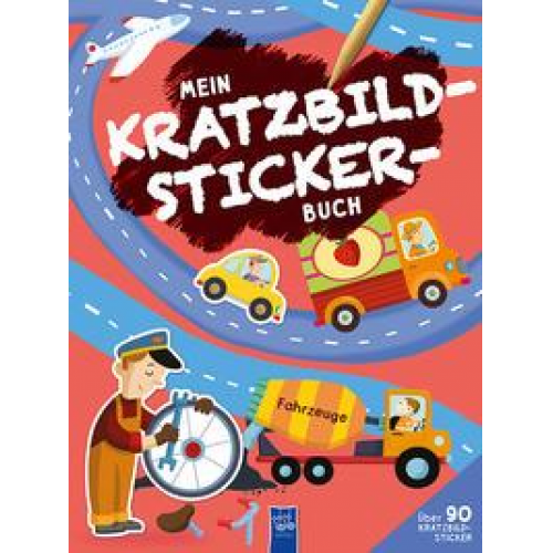 Mein Kratzbild-Stickerbuch - Fahrzeuge