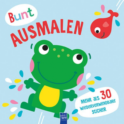 Bunt ausmalen (Cover blau / Frosch)