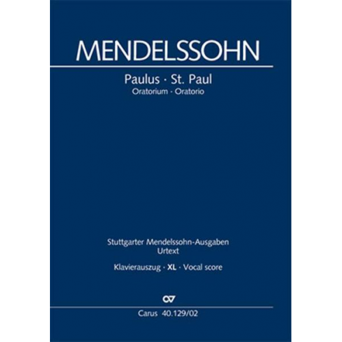 Felix Mendelssohn Bartholdy - Paulus (Klavierauszug deutsch/englisch XL)