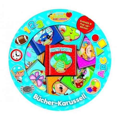 Zählen lernen. Bücher Karussell