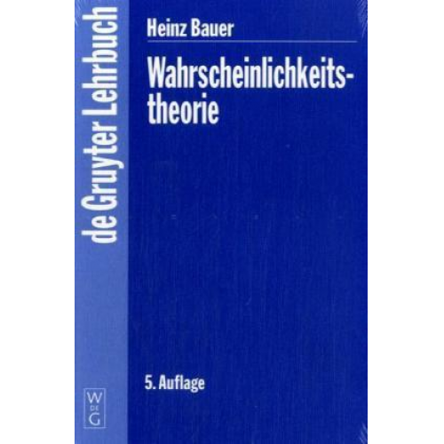 Heinz Bauer - Wahrscheinlichkeitstheorie