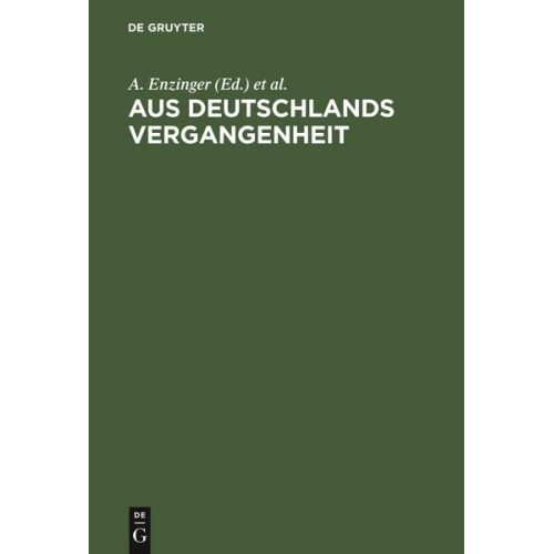 Aus Deutschlands Vergangenheit