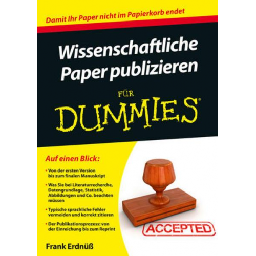 Frank Erdnüss - Wissenschaftliche Paper publizieren für Dummies