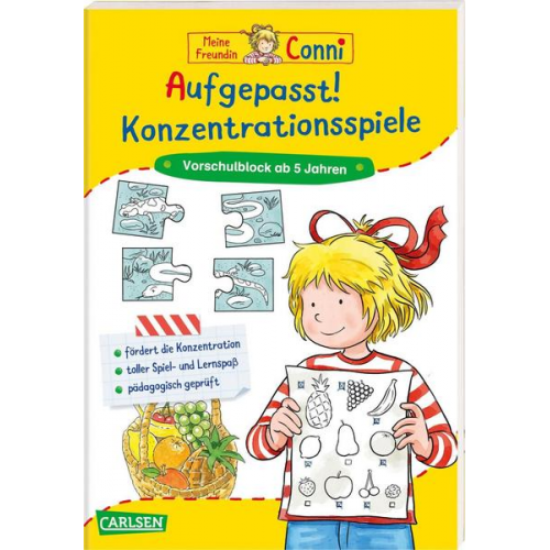 Hanna Sörensen - Conni Gelbe Reihe (Beschäftigungsbuch): Aufgepasst! Konzentrationsspiele