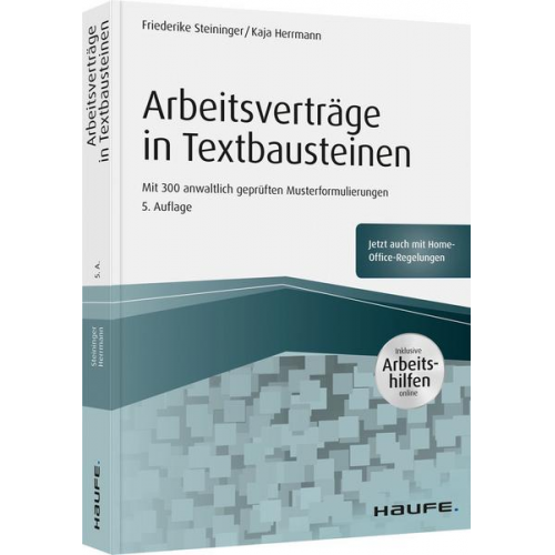 Friederike Steininger & Kaja Herrmann - Arbeitsverträge in Textbausteinen - inkl. Arbeitshilfen online