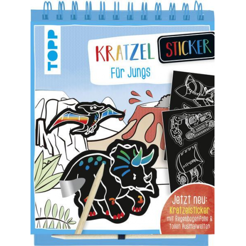 Frechverlag - Kratzel-Stickerbuch für Jungs