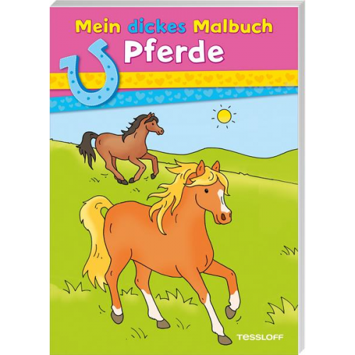 Mein dickes Malbuch. Pferde