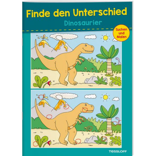 Finde den Unterschied. Dinosaurier