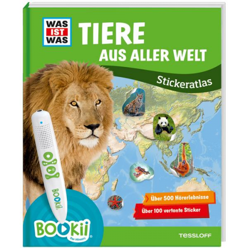 BOOKii® WAS IST WAS Stickeratlas Tiere aus aller Welt