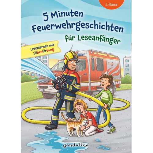 554 - 5 Minuten Feuerwehrgeschichten für Leseanfänger, 1. Klasse - Lesenlernen mit Silbenfärbung