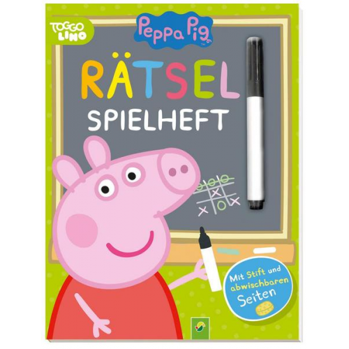 Schwager & Steinlein Verlag - Peppa Pig - Rätsel-Spielheft. Mit Stift und abwischbaren Seiten