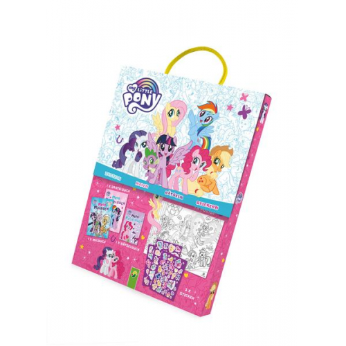 63556 - My Little Pony Spaß-Box mit 3 Büchern und Stickern