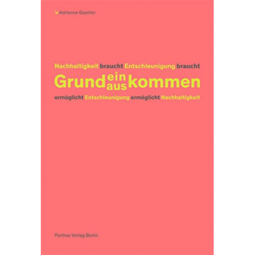 Nachhaltigkeit braucht Entschleunigung braucht Grundein/auskommen ermöglicht Entschleunigung ermöglicht Nachhaltigkeit