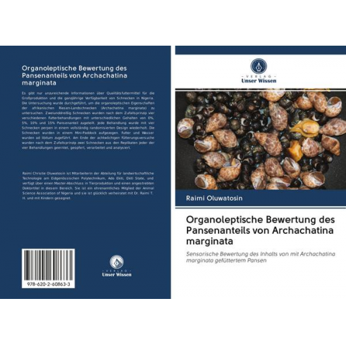 Raimi Oluwatosin - Organoleptische Bewertung des Pansenanteils von Archachatina marginata