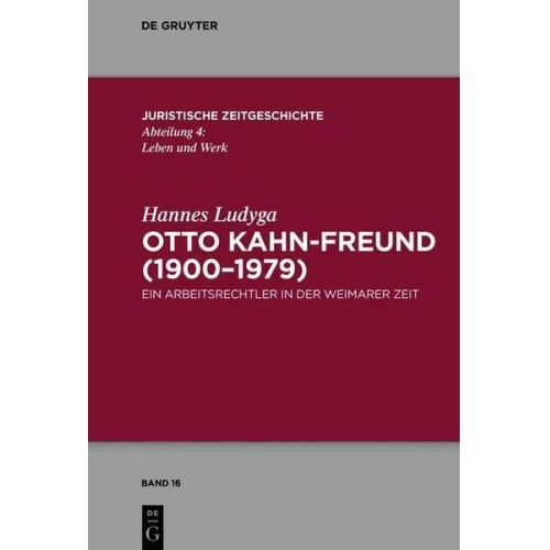 Hannes Ludyga - Otto Kahn-Freund (1900–1979)