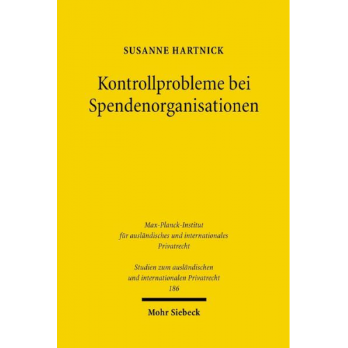 Susanne Hartnick - Kontrollprobleme bei Spendenorganisationen