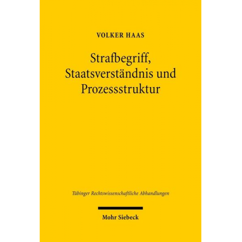 Volker Haas - Strafbegriff, Staatsverständnis und Prozessstruktur