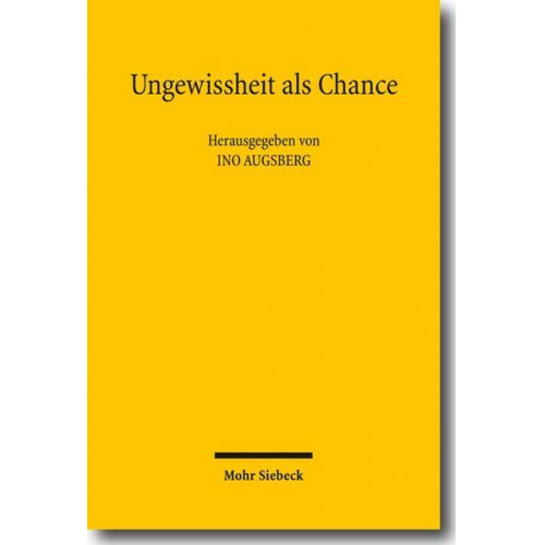 Wolfgang Hoffmann-Riem & Karl-Heinz Ladeur & Fabian Steinhauer & Gunther Teubner & Thomas Vesting - Ungewissheit als Chance