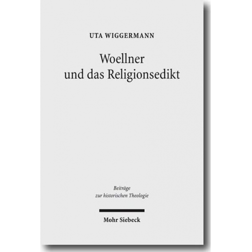 Uta Wiggermann - Woellner und das Religionsedikt