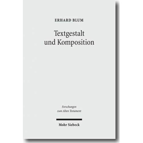 Erhard Blum - Textgestalt und Komposition