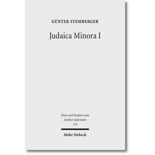 Günter Stemberger - Judaica Minora