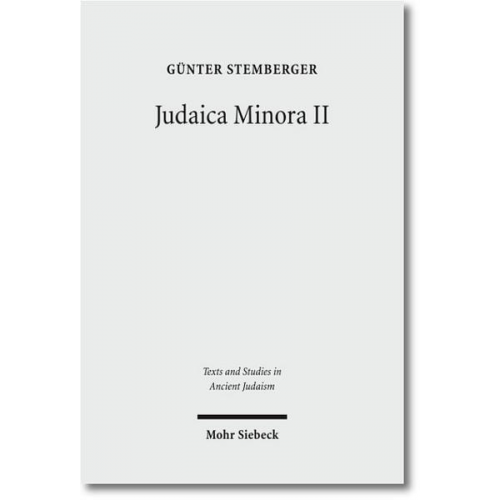 Günter Stemberger - Judaica Minora