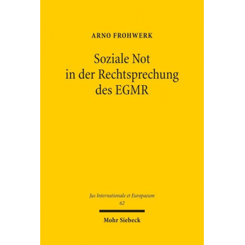 Arno Frohwerk - Soziale Not in der Rechtsprechung des EGMR