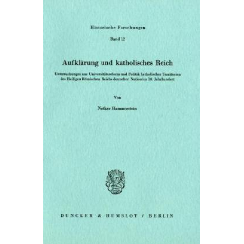 Notker Hammerstein - Hammerstein, N: Aufklaerung u. kath. Reich