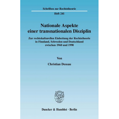 Christian Dessau - Nationale Aspekte einer transnationalen Disziplin.