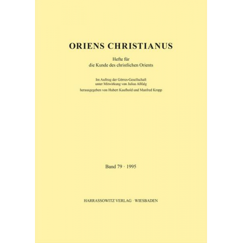 Oriens Christianus 79 (1995)