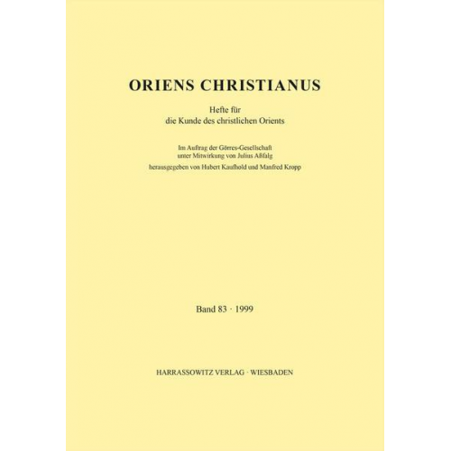 Oriens Christianus 83 (1999)