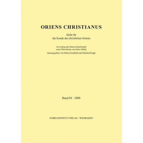 Oriens Christianus 84 (2000)