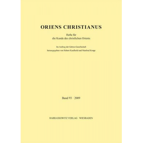 Oriens Christianus 93 (2009)