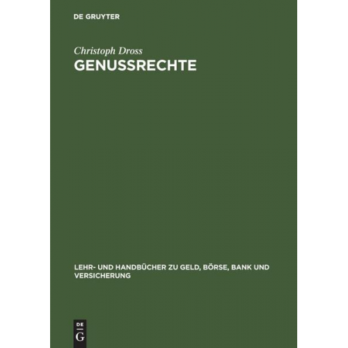 Christoph Dross - Genussrechte