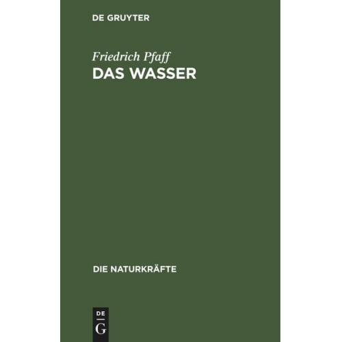 Friedrich Pfaff - Das Wasser