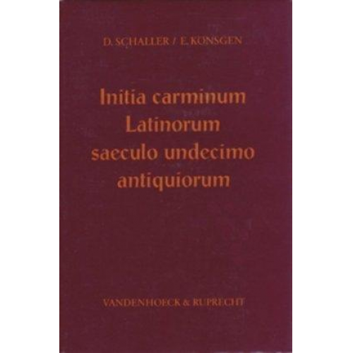 Initia carminum Latinorum saeculo undecimo antiquiorum. Supplementband