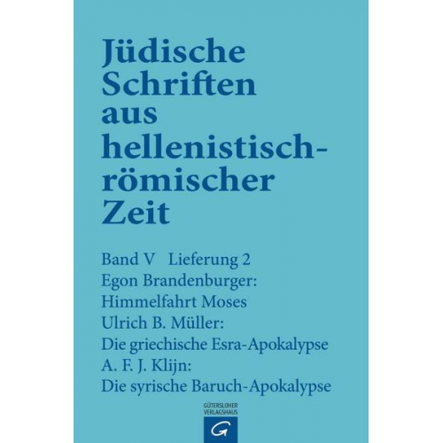 Egon Brandenburger & Ulrich B. Müller & A.F.J. Klijn - Brandenburger, E: Himmelfahrt Moses/ griechische Esra Apok.