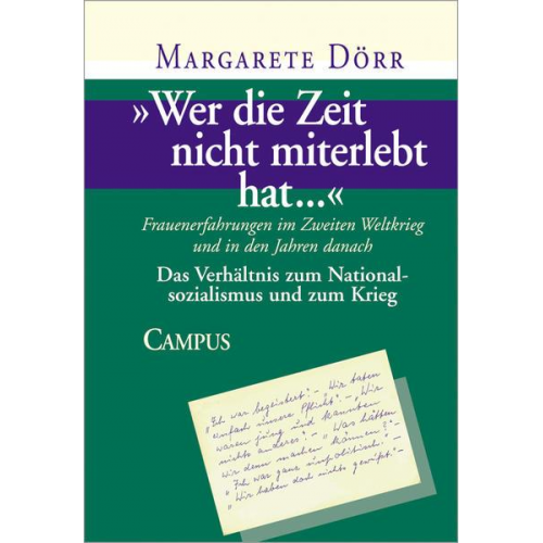 Margarete Dörr - Wer die Zeit nicht miterlebt hat...