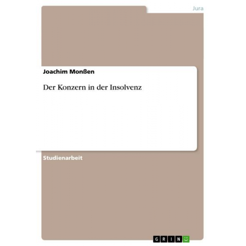 Joachim Monssen - Der Konzern in der Insolvenz