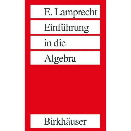 Lamprecht - Einführung in die Algebra