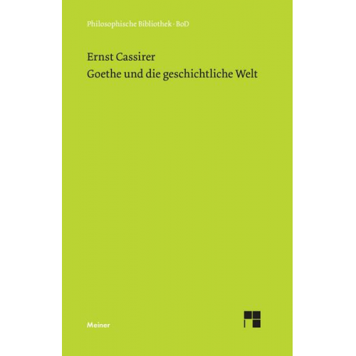 Ernst Cassirer - Goethe und die geschichtliche Welt