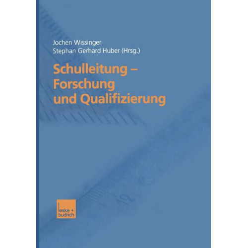 Jochen Wissinger & Stephan G. Huber - Schulleitung - Forschung und Qualifizierung