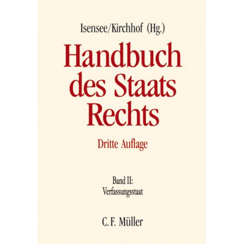 Ernst-Wolfgang Böckenförde & Peter Badura & Udo Di Di Fabio & Hans F. Zacher & Albrecht Randelzhofer - Handbuch des Staatsrechts