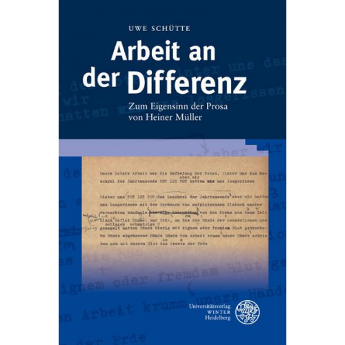 Uwe Schütte - Arbeit an der Differenz