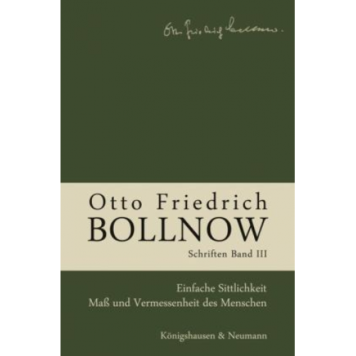 Otto Fr. Bollnow - Otto Friedrich Bollnow: Schriften