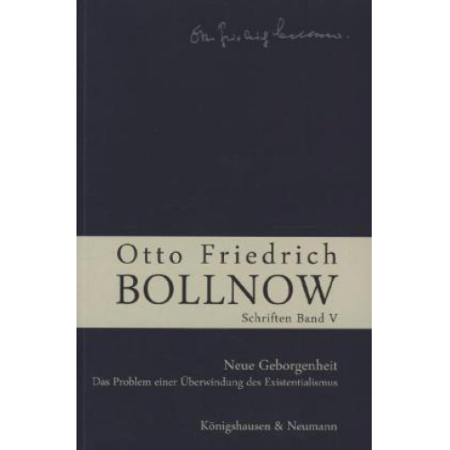 Otto Fr. Bollnow - Otto Friedrich Bollnow: Schriften